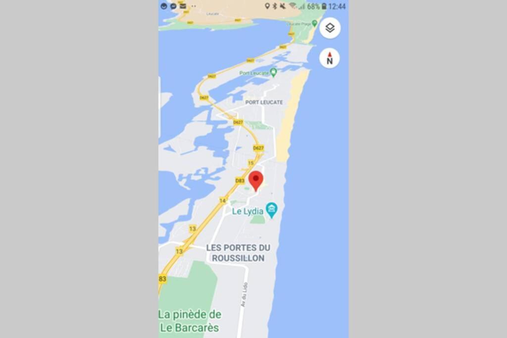 T2, Vue Sur Mer, Terrasse, Parking Prive Le Barcarès Eksteriør bilde